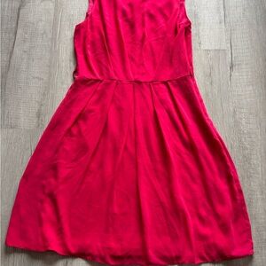 Camaieu hot pink sleeveless dress with sheer detail US 6